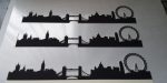 London Scene - Black Silhouette A4 Icing Sheets For Sale