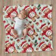 Christmas Teddy Pattern - Personalised Extra Soft Luxury Baby Blanket - 75cm x 75cm Cheap