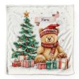 Christmas Teddy Bear - Personalised Extra Soft Luxury Baby Blanket - 75cm x 75cm For Cheap