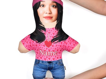 Pink Love Heart Top - Custom Skin Tone and Hair - Personalised Mini Me Doll Fashion