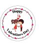 Cute Valentine Couple - Edible Cake and Cupcake Toppers Sale