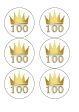 100th Birthday Cake Toppers - Gold Crown on Sale