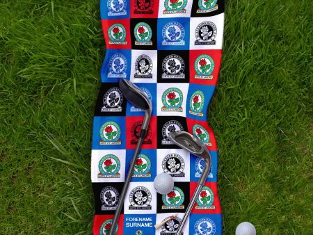 Blackburn Rovers FC - Chequered - Name and Number Lightweight, Microfibre Golf Towel - Officially Licenced Online