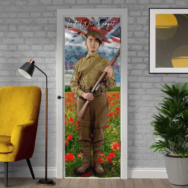 Personalised Text Remembrance Day Solider - Door Banner Sale