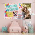 Dog Birthday Banner - Personalised 5ft x 3ft Fabric Banner Online