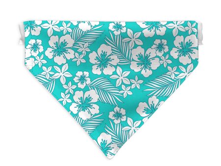 Blue Hibiscus Hawaiian - Dog Bandana - 4 Sizes Hot on Sale