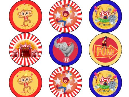 Circus - edible cupcake toppers Sale