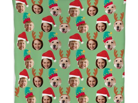 Christmas Faces - 3 Photos - Personalised Fleece Blanket Online