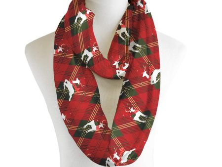 Christmas Reindeer - Scarf - Infinity  - Chiffon Online now