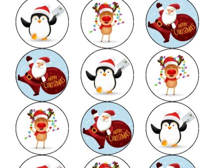 Santa s Helpers -  cupcake toppers For Cheap