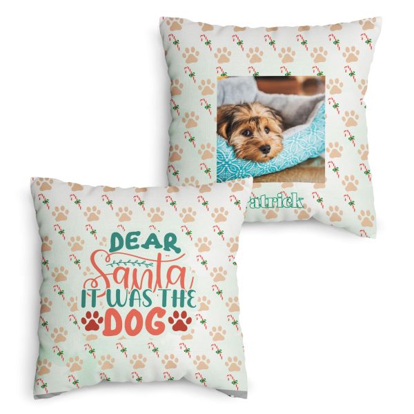 Dear Santa it was the Dog - Personalised Cushion - Two Sizes For Sale