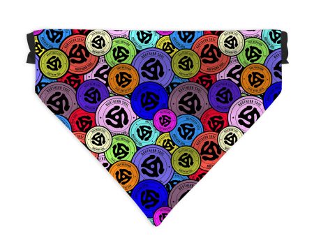 Northern Soul - Record Spindle - Dog Bandana - 4 Sizes Hot on Sale