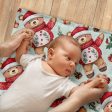 Christmas Teddy Pattern - Personalised Extra Soft Luxury Baby Blanket - 75cm x 75cm Cheap