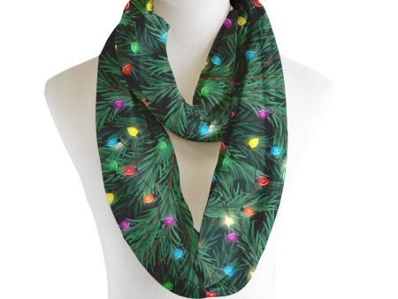 Christmas Lights - Scarf - Infinity  - Chiffon For Discount