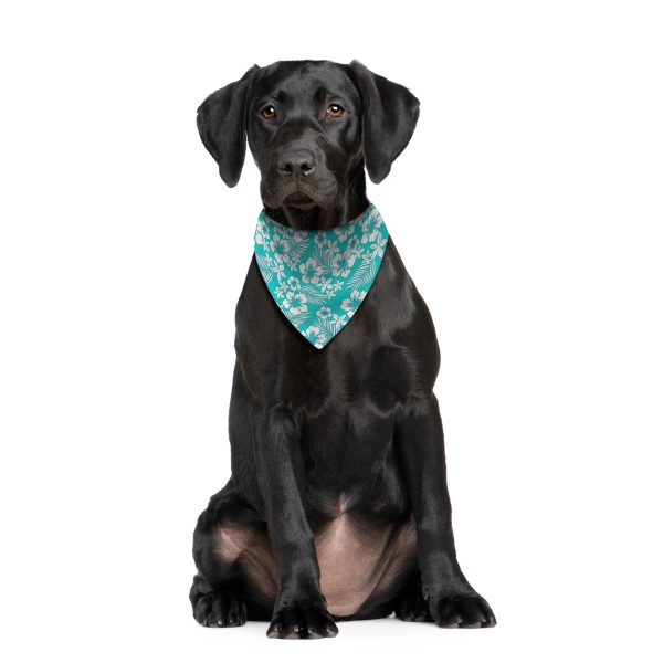 Blue Hibiscus Hawaiian - Dog Bandana - 4 Sizes Hot on Sale