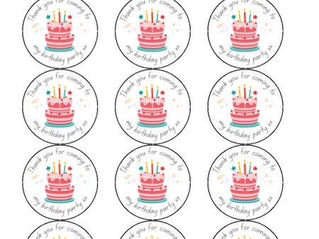 Thank you for coming to my birthday party - Cake and Cupcake Toppers Fashion