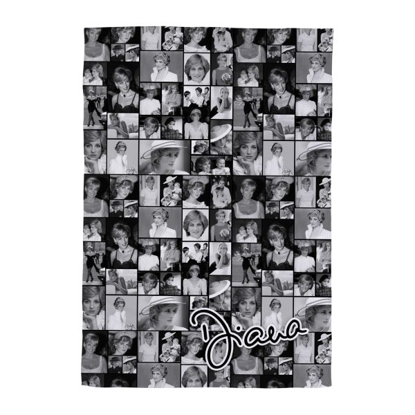 Princess Diana - B&W Collage - Memorabilia keepsake - Portrait Lightweight, Microfibre Tea Towel Online Sale