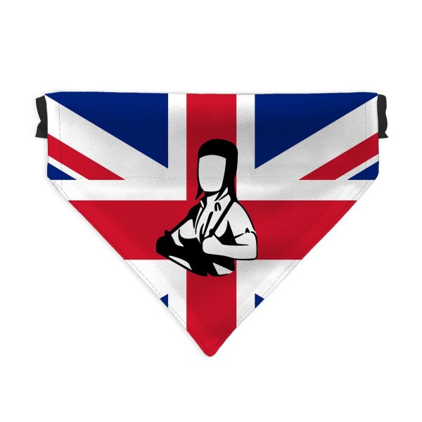 Skinhead Girl Union Jack - Dog Bandana - 4 Sizes Online now