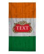 Personalised Lightweight, Microfibre Beach Towel - Wooden - Irish Flag Sale