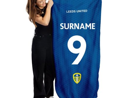 Leeds United FC Name Number - Personalised Lightweight, Microfibre Beach Towel - 150cm x 75cm - Officially Licenced Sale