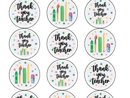 New Thank You Teacher - Edible Cake & Cupcake Toppers Online Sale