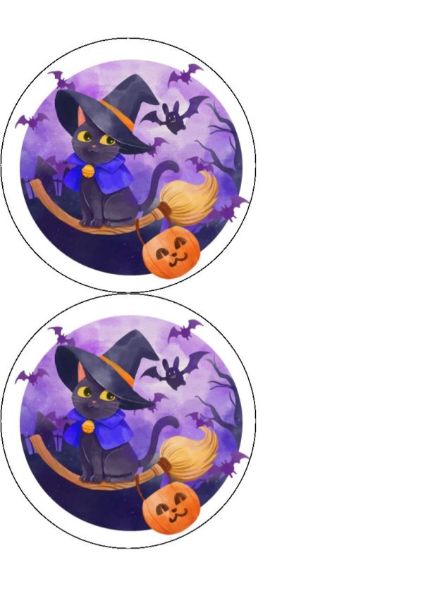 NEW HALLOWEEN 4  -  edible cake and cupcake toppers on Sale