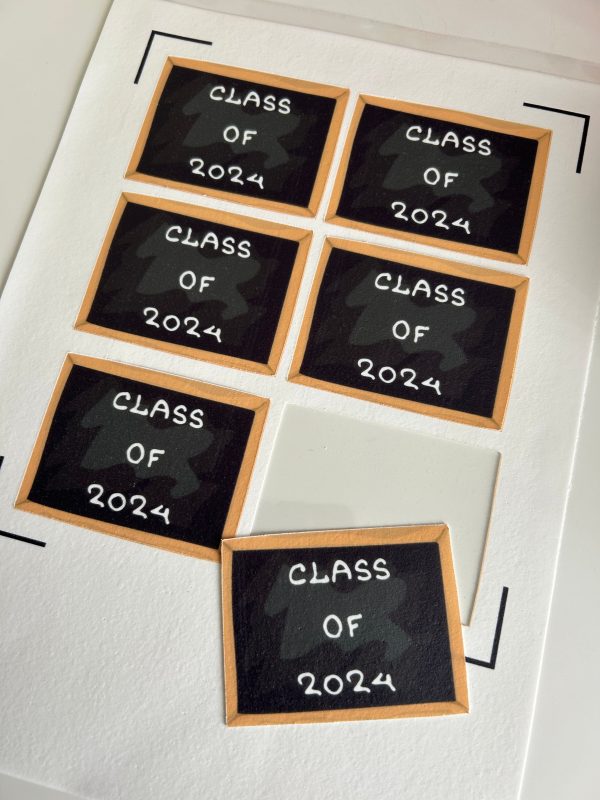 Blackboard Class of 2024  - Edible Cupcake Cookie Toppers Sale