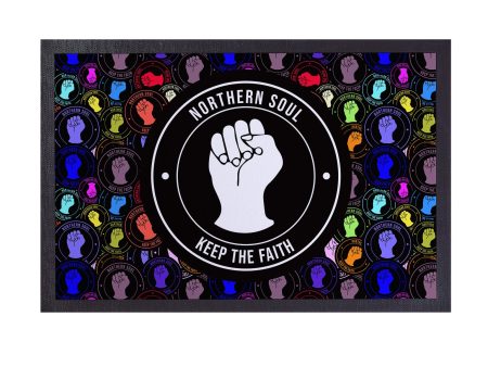 Northern Soul Keep The Faith - Door Mat - 60cm x 40cm Cheap