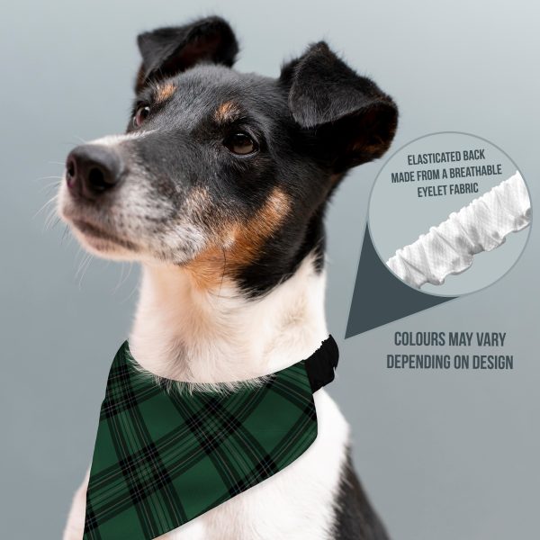 Green Tartan - Dog Bandana - 4 Sizes Online Hot Sale