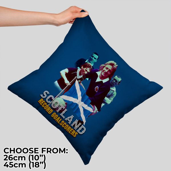 Scotland Goal scoring Legends Cushion - Two Sizes For Cheap