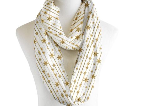 Christmas Glitter Stars - Scarf - Infinity  - Chiffon Online Sale