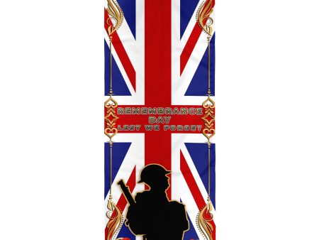 Personalised Text Remembrance Day - Gold Edge Flag - Door Banner Online now