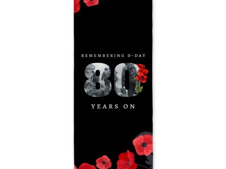 Remembering D-Day 80 Years Poppies - Door Banner Fashion