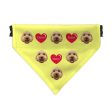 Pet Face Pattern - Custom Any Colour - Personalised Dog Bandana - 4 Sizes For Sale