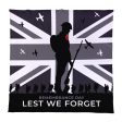 Remembrance Day B&W Flag - Fleece Blanket Online Sale