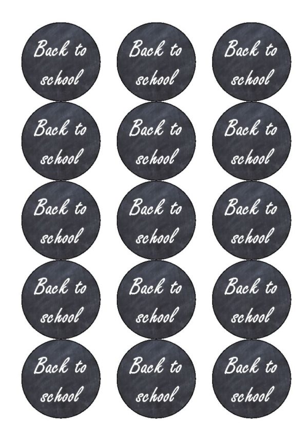 Back to school - design 7 - edible cake cupcake toppers For Discount