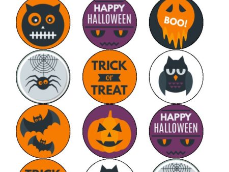 NEW HALLOWEEN 3  -  edible cake and cupcake toppers Online