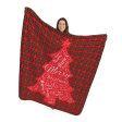 Personalised Christmas Tree Name Collage Fleece Throw Blanket - 4 Designs - Large Size 150cm x 150cm Online