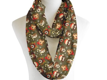 Christmas Dogs - Scarf - Infinity  - Chiffon Online Hot Sale