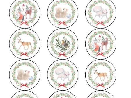 Winter Animals  - Christmas Cake and Cupcake toppers Sale