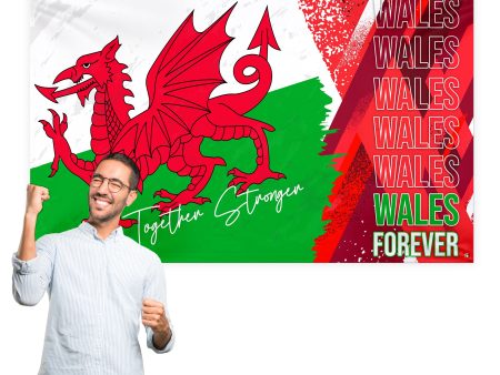 Wales Forever - Personalised 5ft x 3ft Fabric Banner Supply