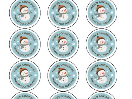 Merry Christmas Teacher  - Cake and Cupcake Toppers Online Sale