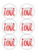 With love edible cake and cupcake toppers For Sale