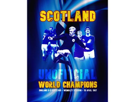 Football Art - Scotland 1967 World Champions - A4 Metal Sign Plaque - Frame Options Available Online Hot Sale