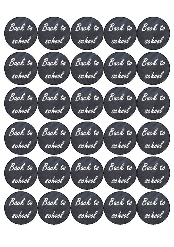 Back to school - design 7 - edible cake cupcake toppers For Discount