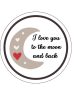 Love you to the moon and back edible cake and cupcake toppers For Sale