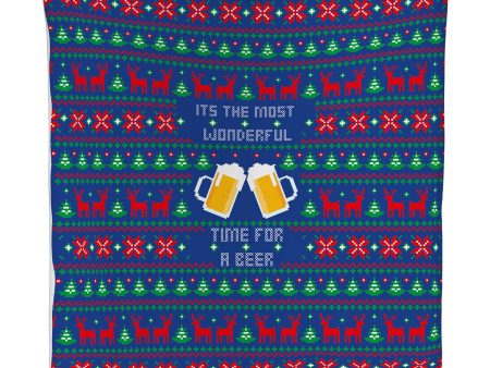 Most Wonderful Time For a Beer - Xmas Jumper - Fleece Blanket Cheap