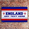 England Stripe - Personalised 5ft x 3ft Fabric Banner on Sale