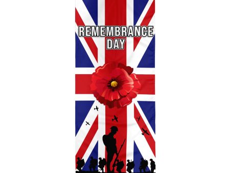 Personalised Text Remembrance Day - Poppy Flag - Door Banner For Discount