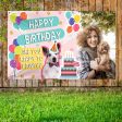 Dog Birthday Banner - Personalised 5ft x 3ft Fabric Banner Online